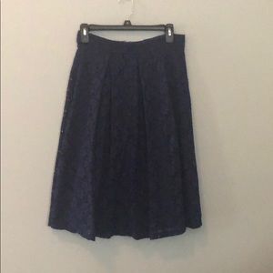 Miami Navy Blue Lace Midi Skirt